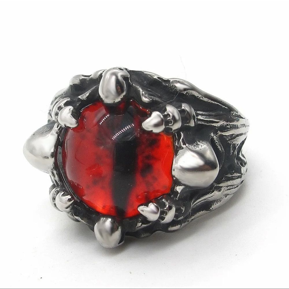 RING - Dragon Claw Evil Eye Eyeball Ring
